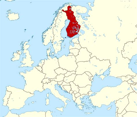 finland map of europe.